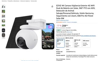Cámara EZVIZ EB8 Pro 4G + Panel Solar