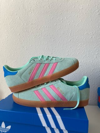 Zapatillas Adidas Gazelle Verde y Rosa