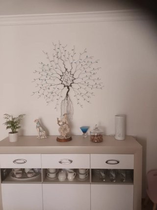 Árbol pared alambre 120x80cm