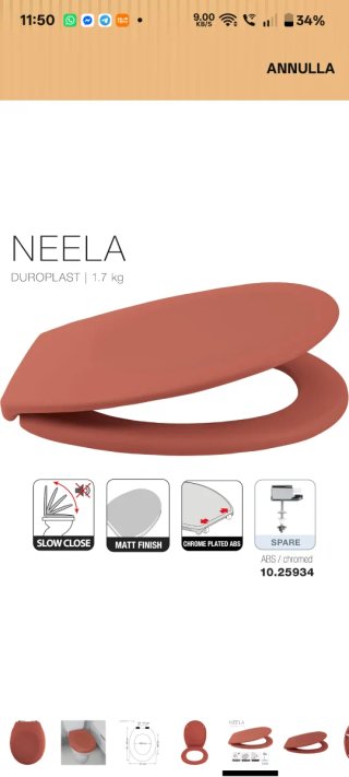 Sedile WC Spirella Rosso Terracotta