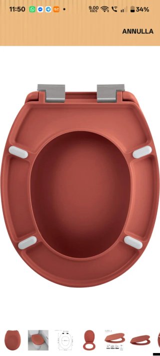 Sedile WC Spirella Rosso Terracotta
