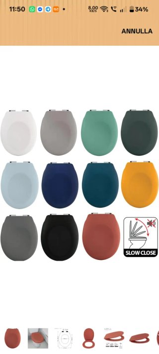 Sedile WC Spirella Rosso Terracotta