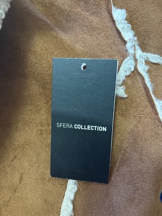 Abrigo borreguillo marrón y beige