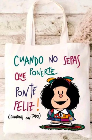 Bolso Tote Mafalda 40x35cm