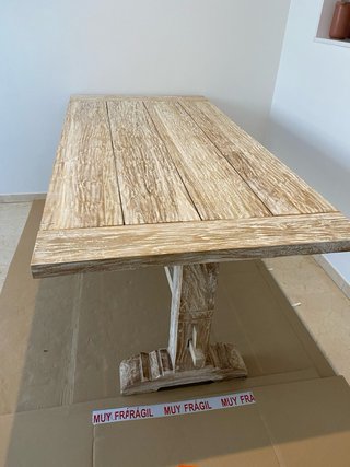 Mesa Rústica Madera Maciza Comedor