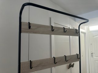 Perchero Zapatero 3 Baldas Metal/Madera