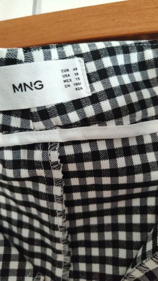 Pantalón cuadros vichy Mango