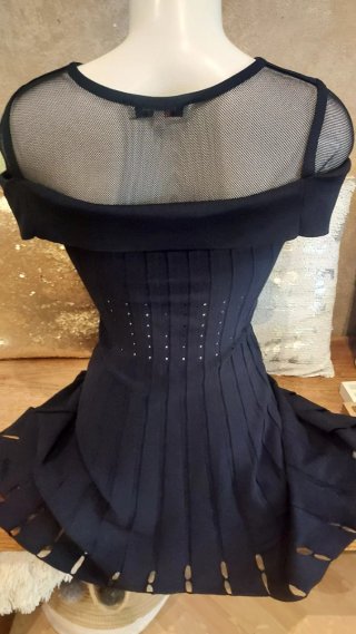 Vestido de punto Morgan azul marino