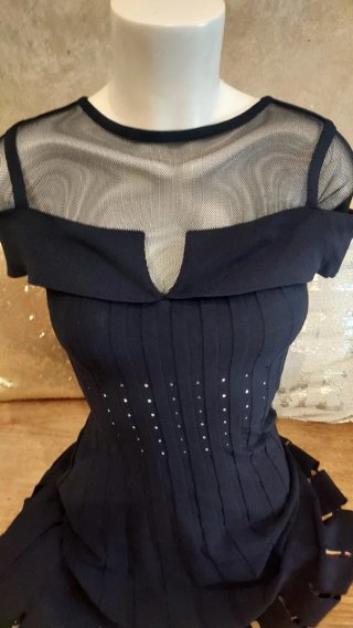 Vestido de punto Morgan azul marino