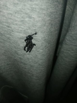 Felpa Ralph Lauren Grigia con Zip