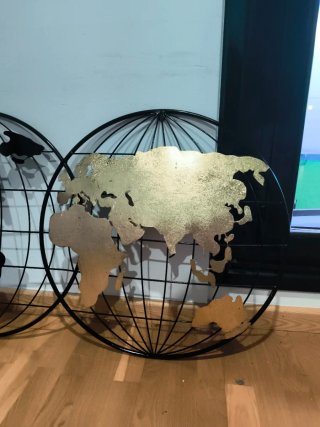 Mapa del Mundo Decorativo Metal