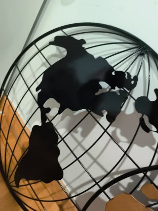 Mapa del Mundo Decorativo Metal