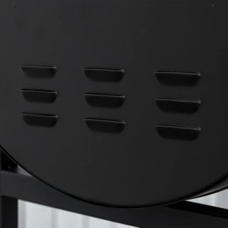 Barbacoa Carbón Parrilla Ajustable Negra