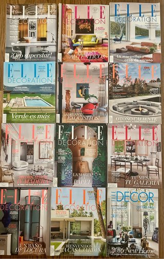 Lote de 12 revistas Elle Decoracion. Buen estado.