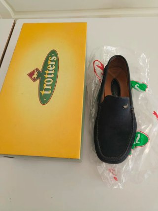 Zapatos náuticos de ante azul marino talla 41