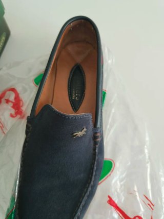 Zapatos náuticos de ante azul marino talla 41