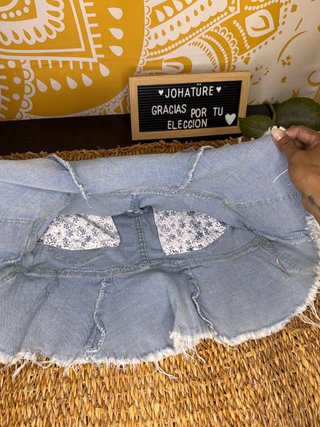 Falda Vaquera Cargo Miss Two Jeans Talla M/42