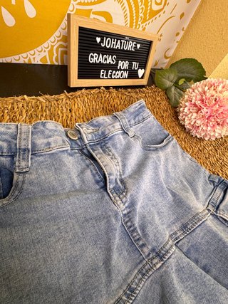 Falda Vaquera Cargo Miss Two Jeans Talla M/42