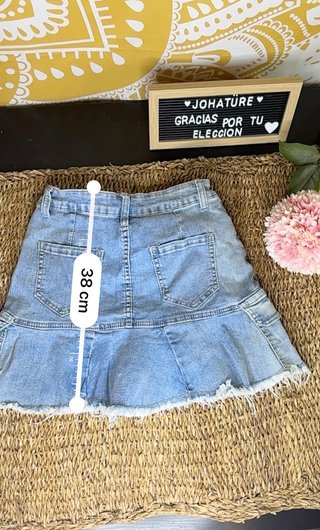 Falda Vaquera Cargo Miss Two Jeans Talla M/42
