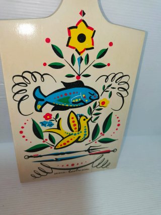 Tagliere Vintage Legno Ambrosioni Decorato