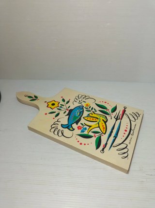 Tagliere Vintage Legno Ambrosioni Decorato