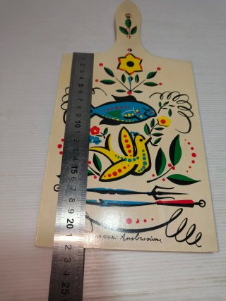 Tagliere Vintage Legno Ambrosioni Decorato