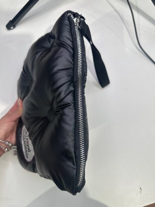 Pochette Royal Bubble nera trapuntata