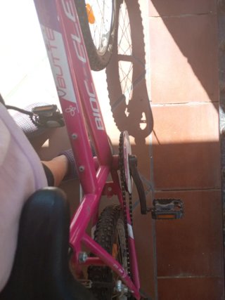 Bicicleta rosa infantil