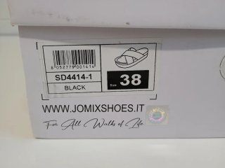 Sandalias JOMIX plataforma negras y doradas