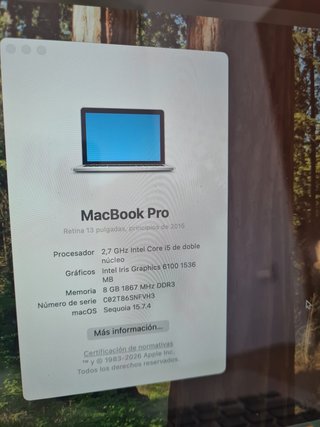 Apple MacBook Pro 13 2015 i5 256GB BATERÍA NUEVA