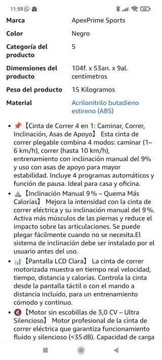 Cinta de Correr y Andar Plegable