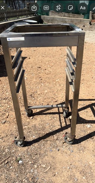 Carro para horno de acero inoxidable