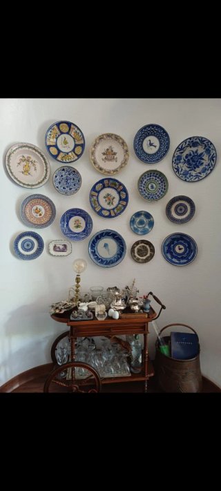 Lote de 17 piatti decorativi antichi
