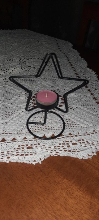 Porta candele a forma di stella