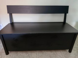 Banco almacenaje negro Ikea