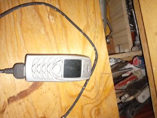 Teléfono Móvil Antiguo Naranja/Negro