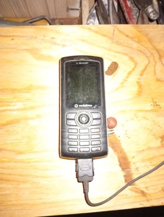 Teléfono Móvil Antiguo Naranja/Negro