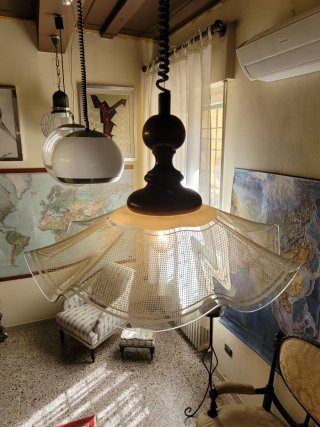 Lampada soffitto vintage vetro Murano anni '70