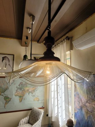 Lampada soffitto vintage vetro Murano anni '70