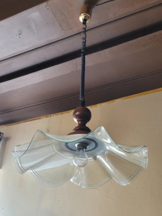 Lampada soffitto vintage vetro Murano anni '70