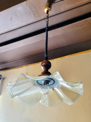 Lampada soffitto vintage vetro Murano anni '70