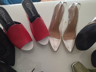 Lote 5 pares zapatos tacón y bota n-37