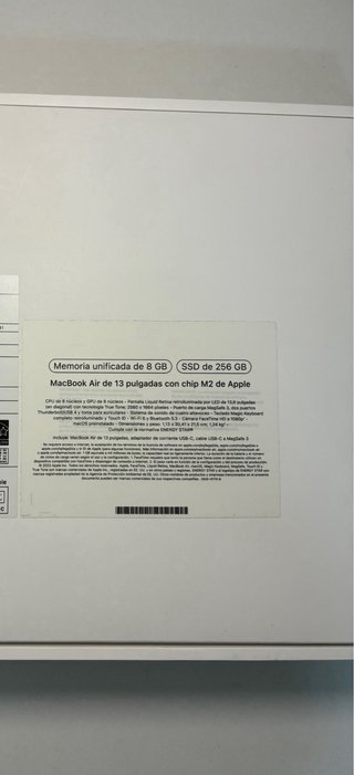MacBook Air 13,6 M2 8GB RAM 256GB SSD Grigio