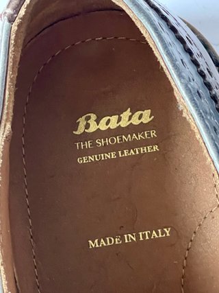 Zapatos de Piel Hombre marrón y azul, Talla 42