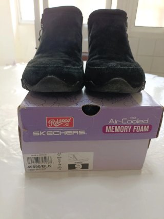 Botines Skechers Piel Negros Talla 39