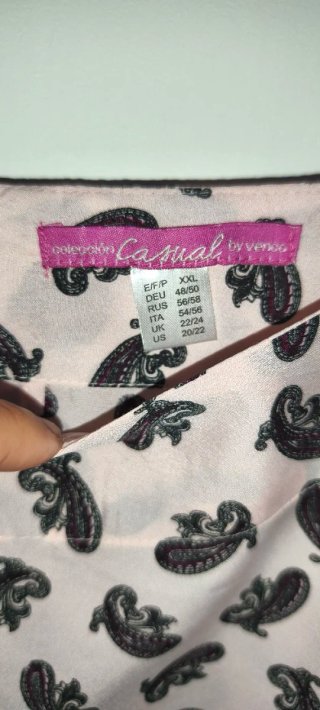 Camisola manga tres cuartos estampada