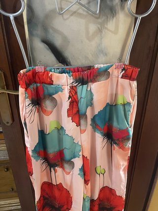 Conjunto seda ligera estampado floral