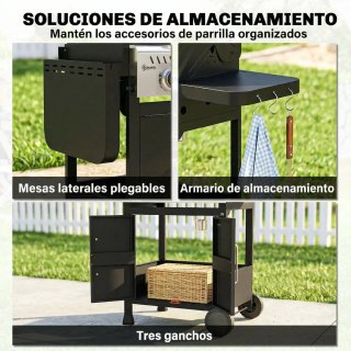 Barbacoa Gas 3 Quemadores 7.5 kW Termómetro