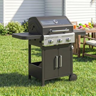 Barbacoa Gas 3 Quemadores 7.5 kW Termómetro