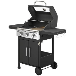 Barbacoa Gas 3 Quemadores 7.5 kW Termómetro